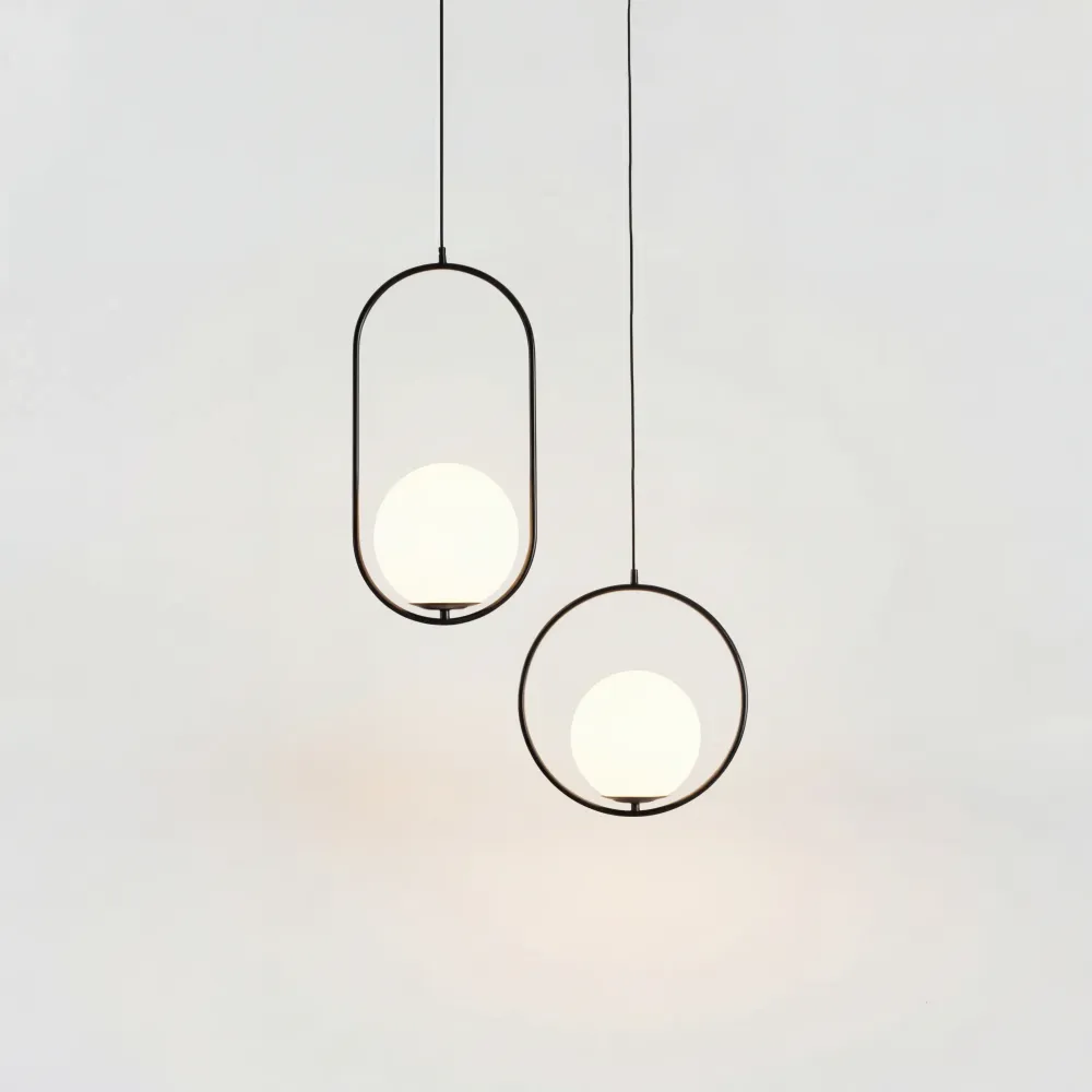 Claudine gebogen messing hanglamp Zwart At Ease Home Life