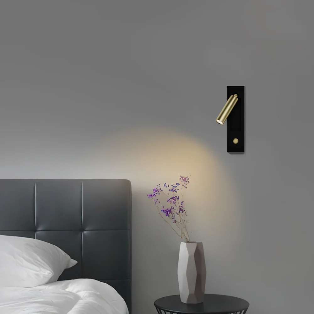 Colm leeswandkandelaar bij het bed Zwart At Ease Home Life