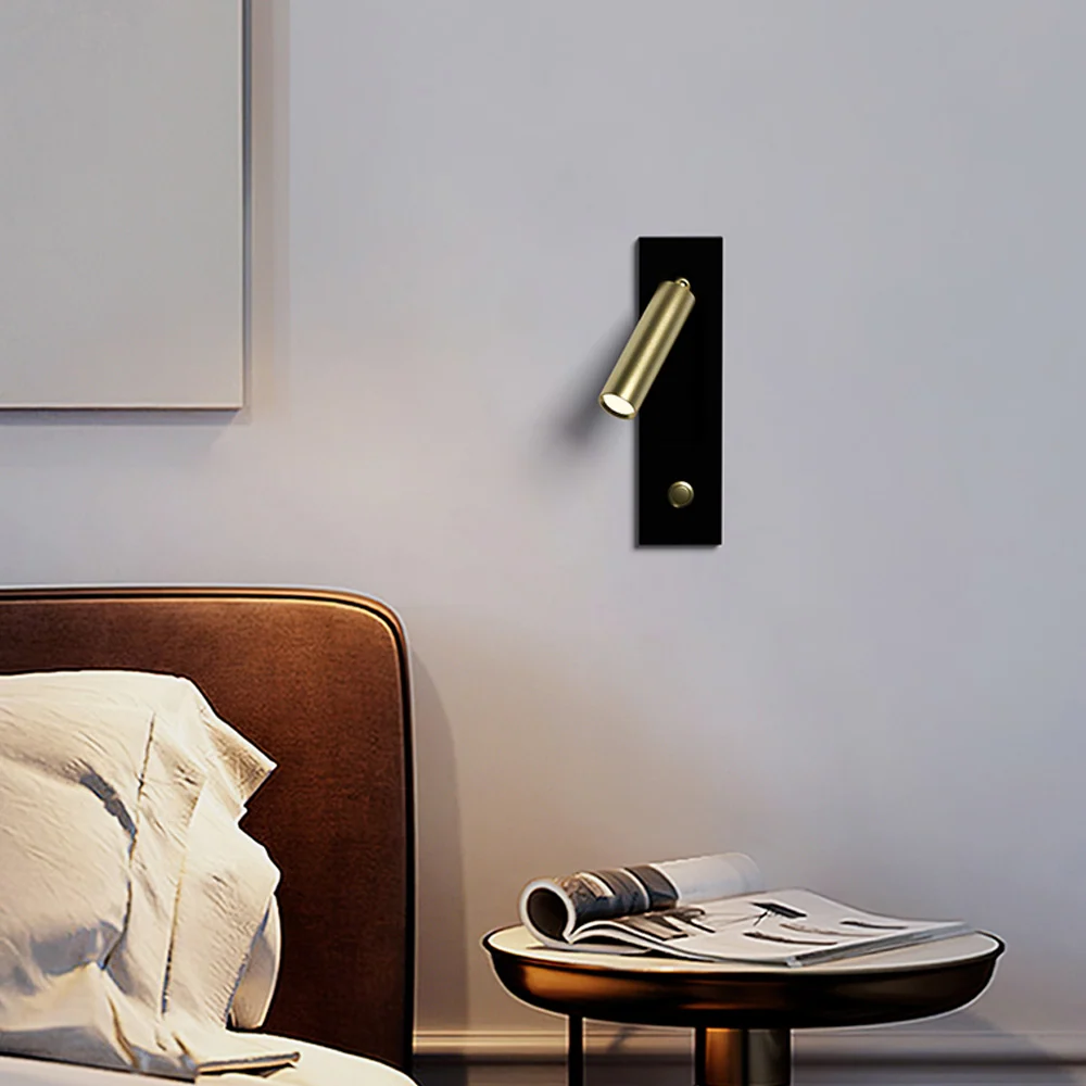 Colm leeswandkandelaar bij het bed Zwart At Ease Home Life