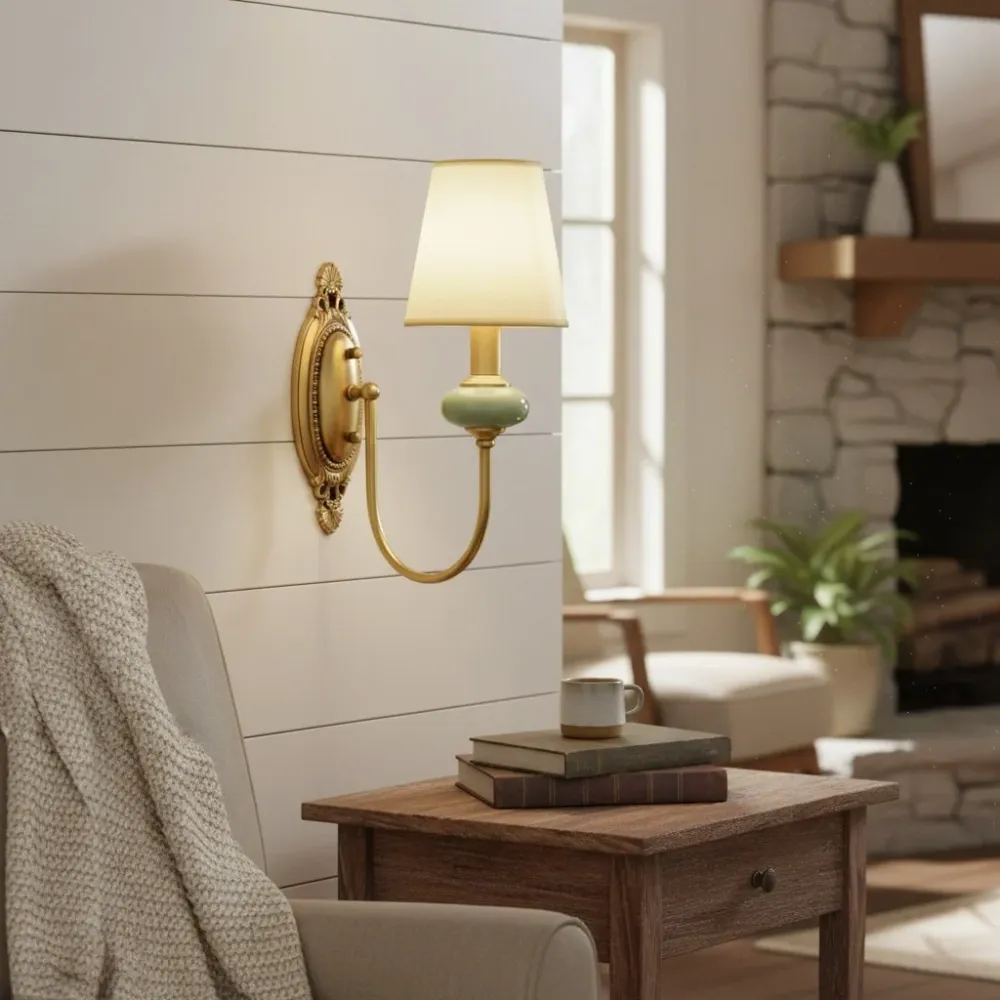 Della Retro Gebogen Arm Keramische Wandlamp At Ease Home Life