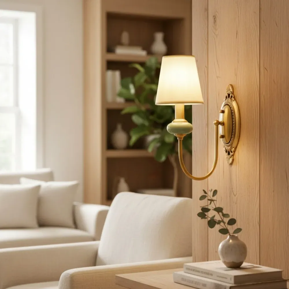 Della Retro Gebogen Arm Keramische Wandlamp At Ease Home Life