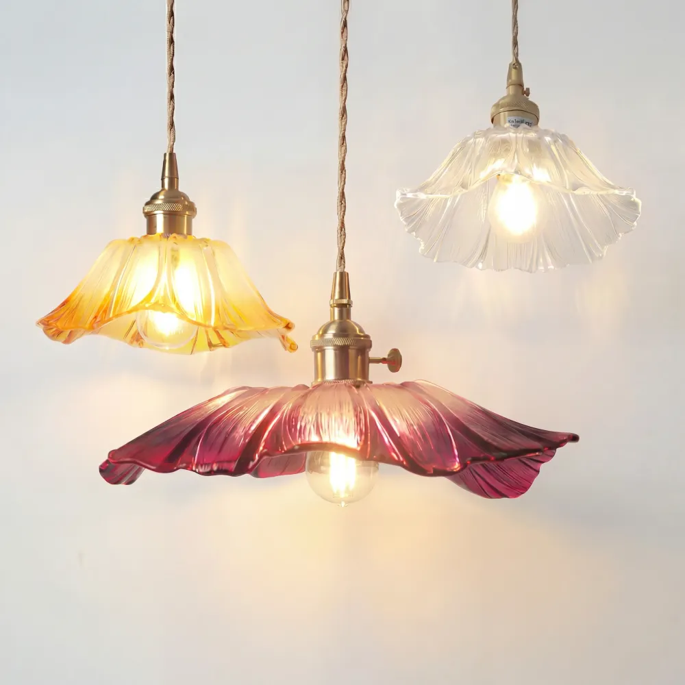 Dennehy Lotus Retro Glazen Hanglamp Transparant At Ease Home Life