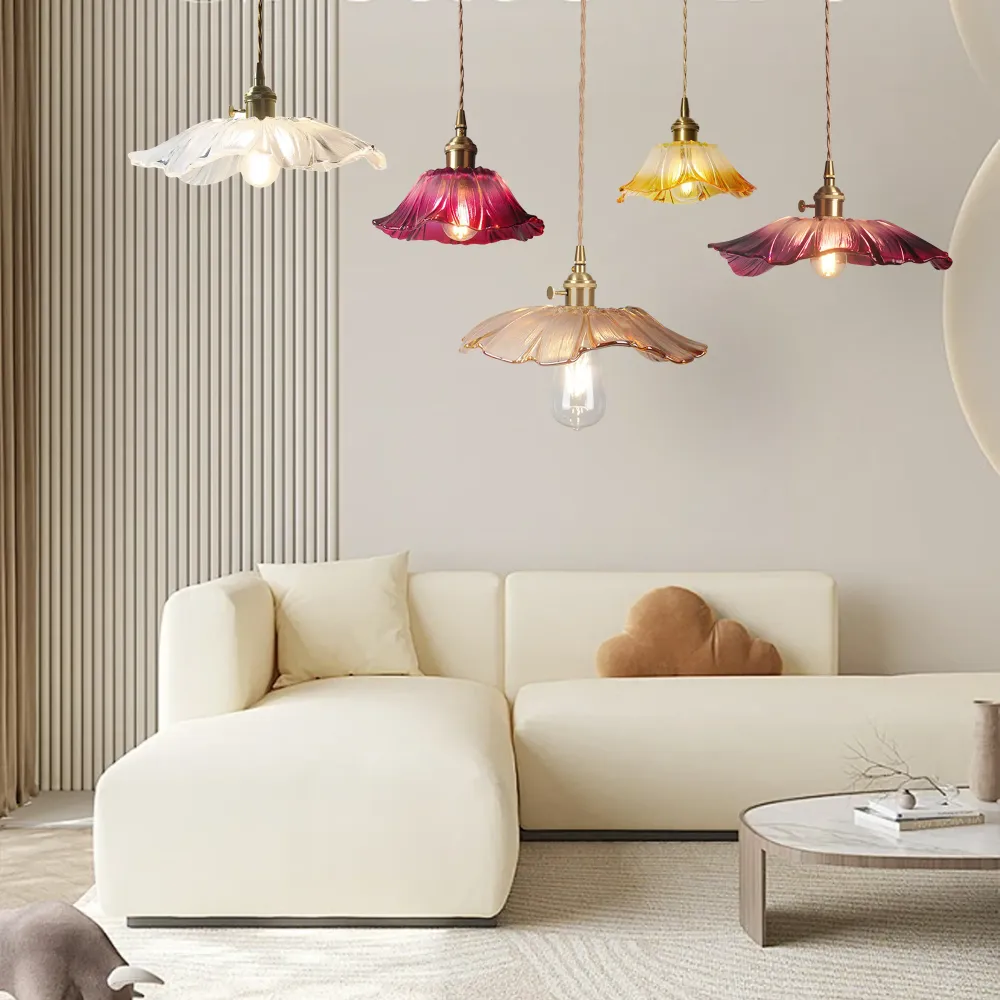 Dennehy Lotus Retro Glazen Hanglamp Transparant At Ease Home Life