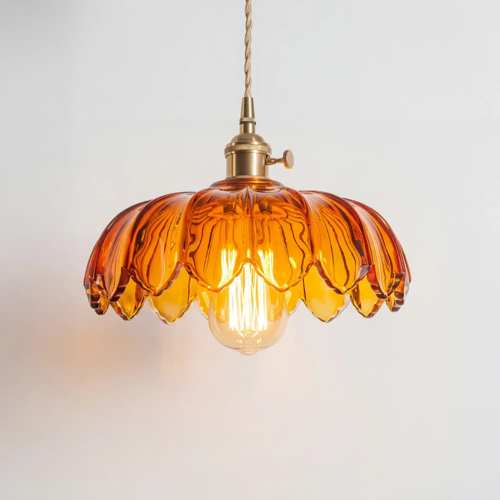 Dorian Vintage Tulpenblad Glazen Bloemen Hanglamp At Ease Home Life