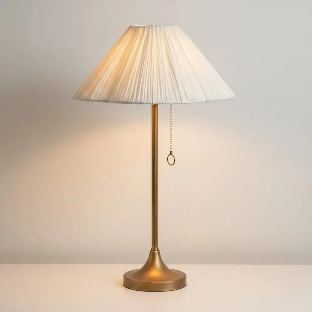 Drusilla Moderne Linnen Tafellamp met Golfrand At Ease Home Life