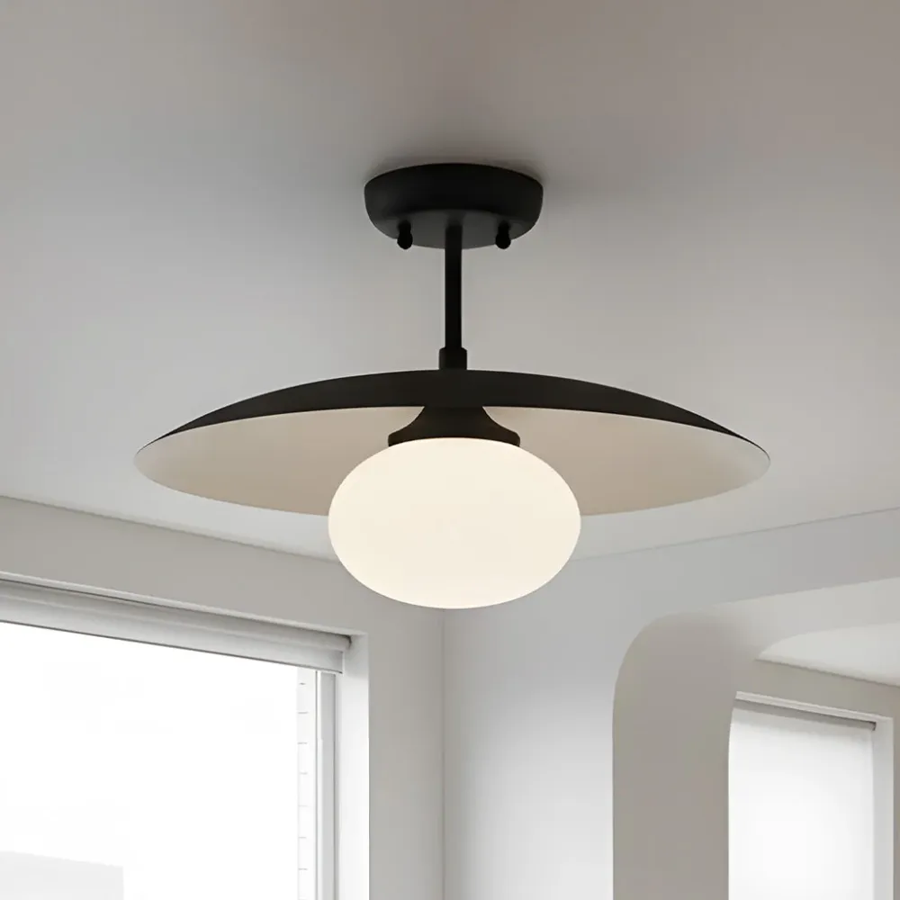 Elspeth Moderne Metalen Semi Opbouwlamp At Ease Home Life