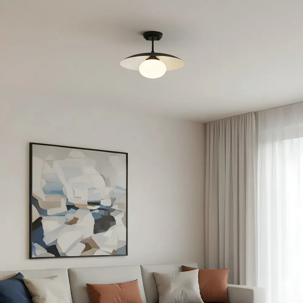 Elspeth Moderne Metalen Semi Opbouwlamp At Ease Home Life