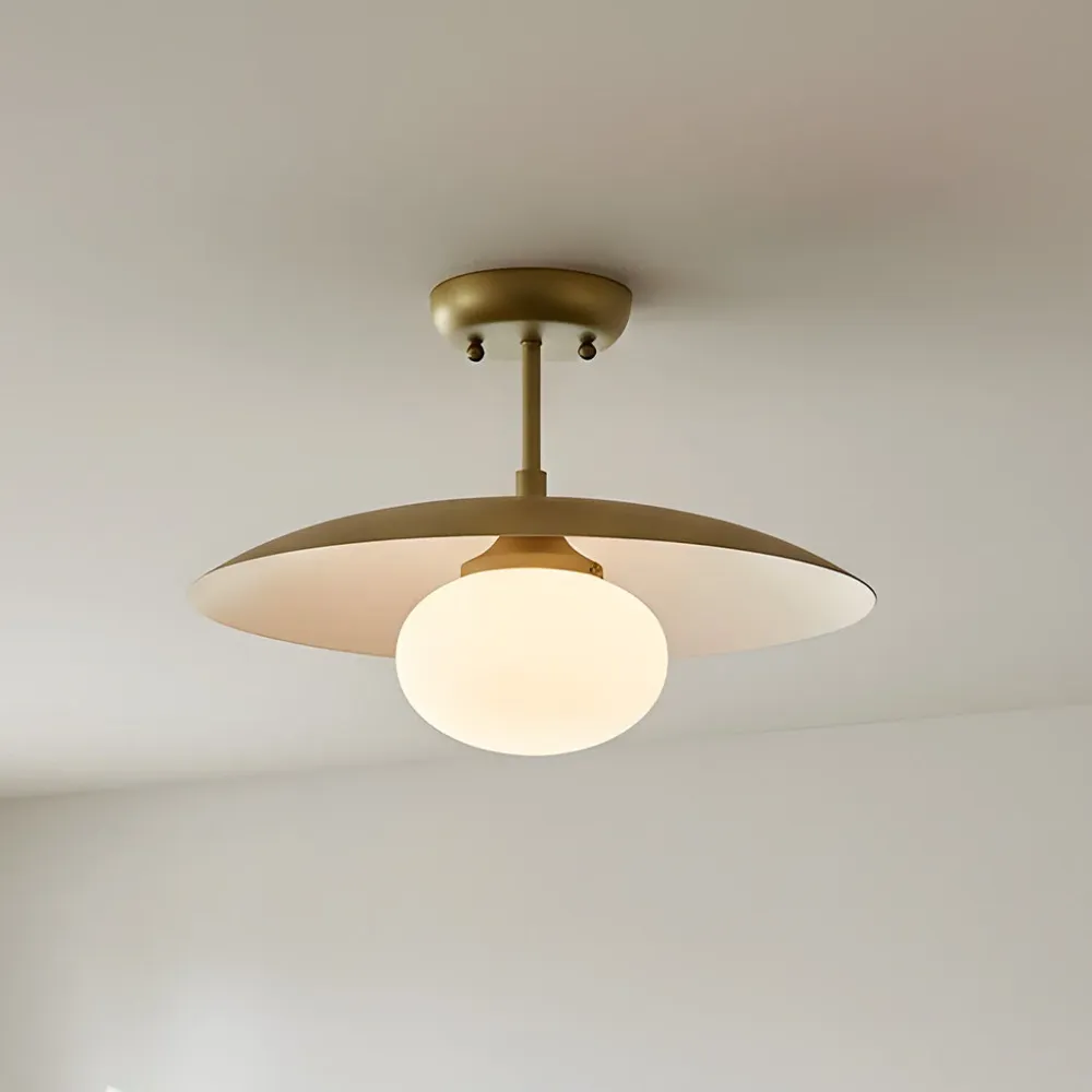 Elspeth Moderne Metalen Semi Opbouwlamp At Ease Home Life