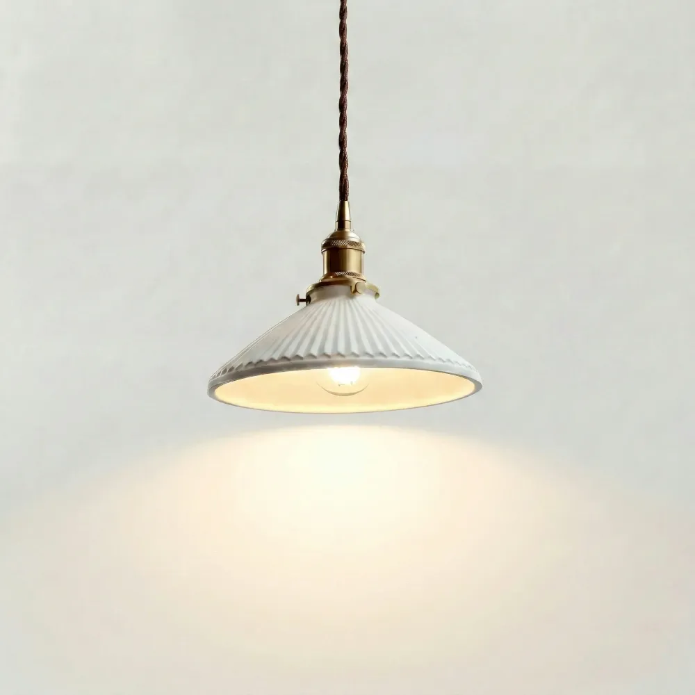 Hecate Geplooide Hoedvorm Keramische Hanglamp At Ease Home Life