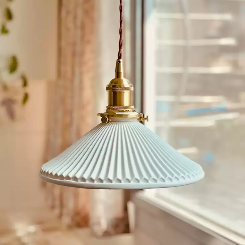 Hecate Geplooide Hoedvorm Keramische Hanglamp At Ease Home Life