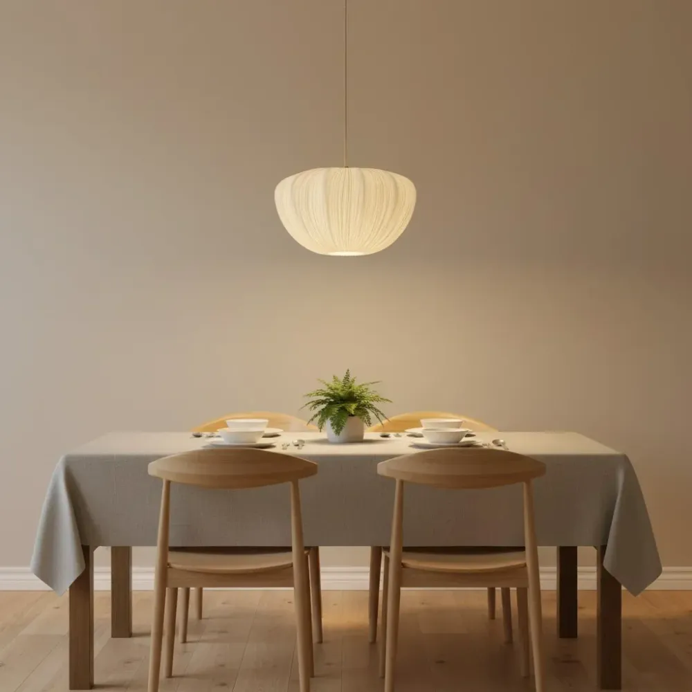 Ingrid Minimalist Linnen Hanglamp At Ease Home Life
