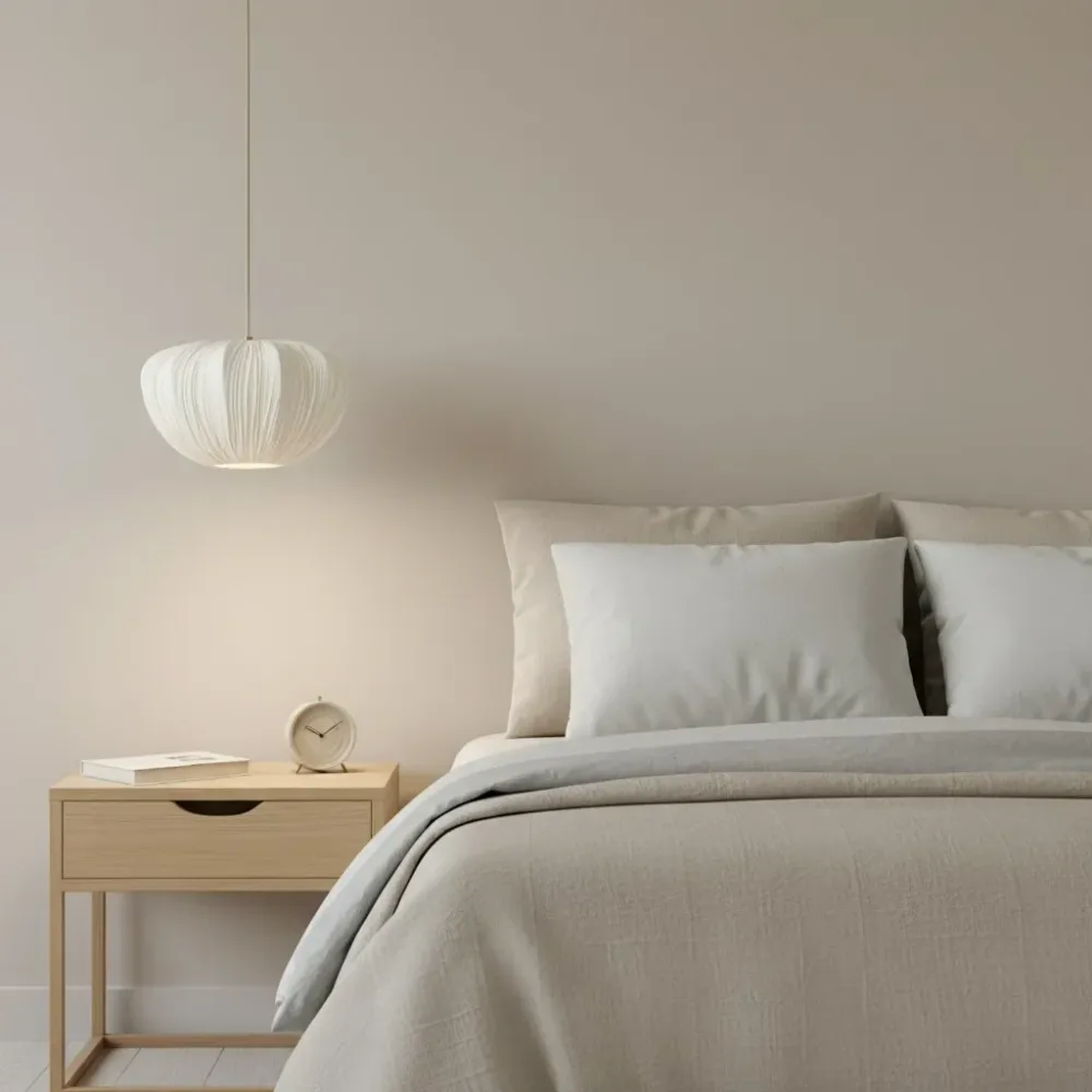 Ingrid Minimalist Linnen Hanglamp At Ease Home Life