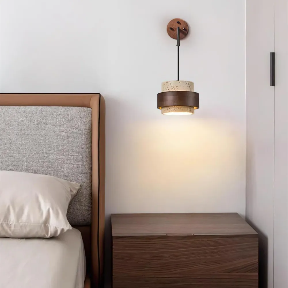 Jasper Wabi-sabi Travertijn cilindrische wandlamp At Ease Home Life