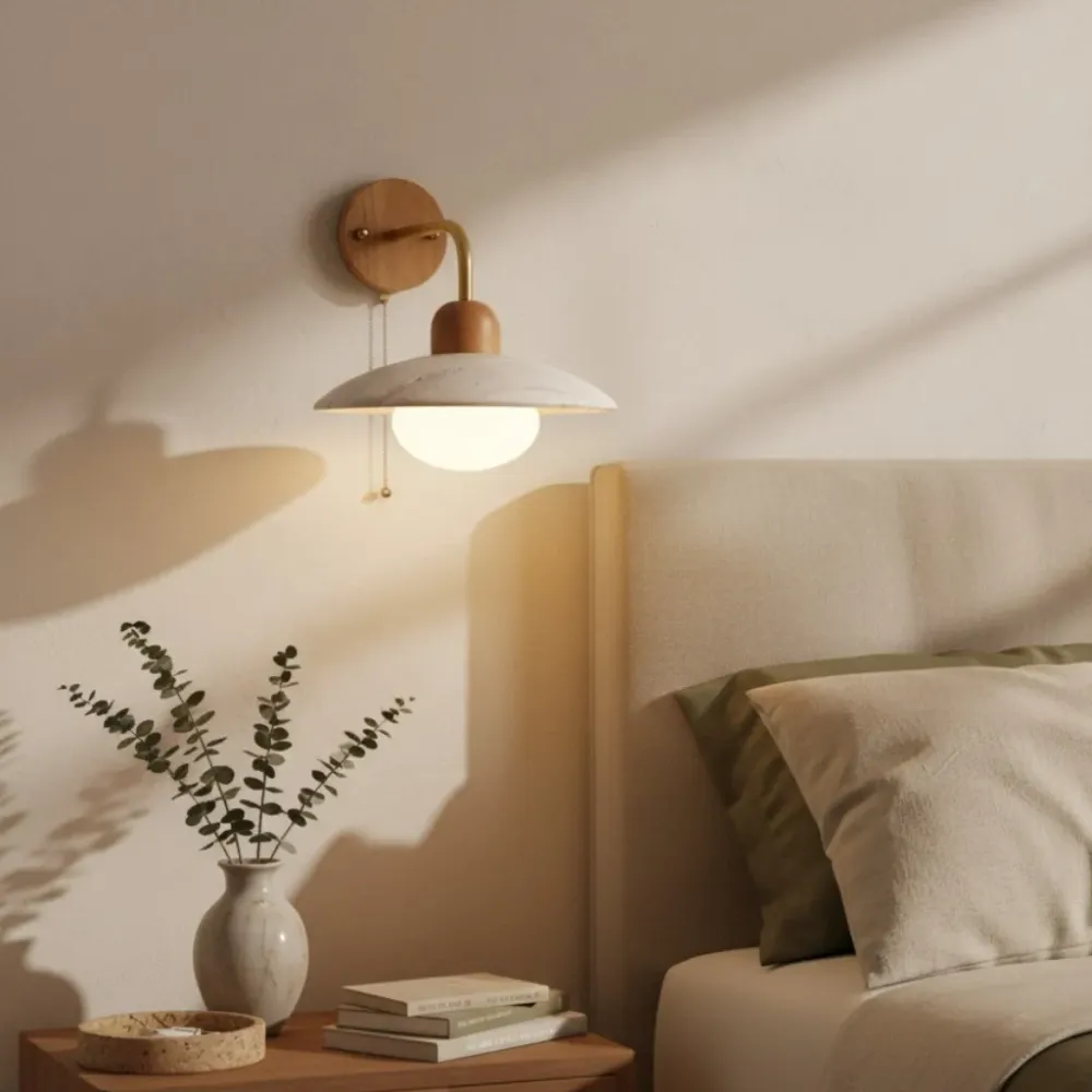 Jocelyn Moderne Disc Travertijn Grot Wandlamp At Ease Home Life
