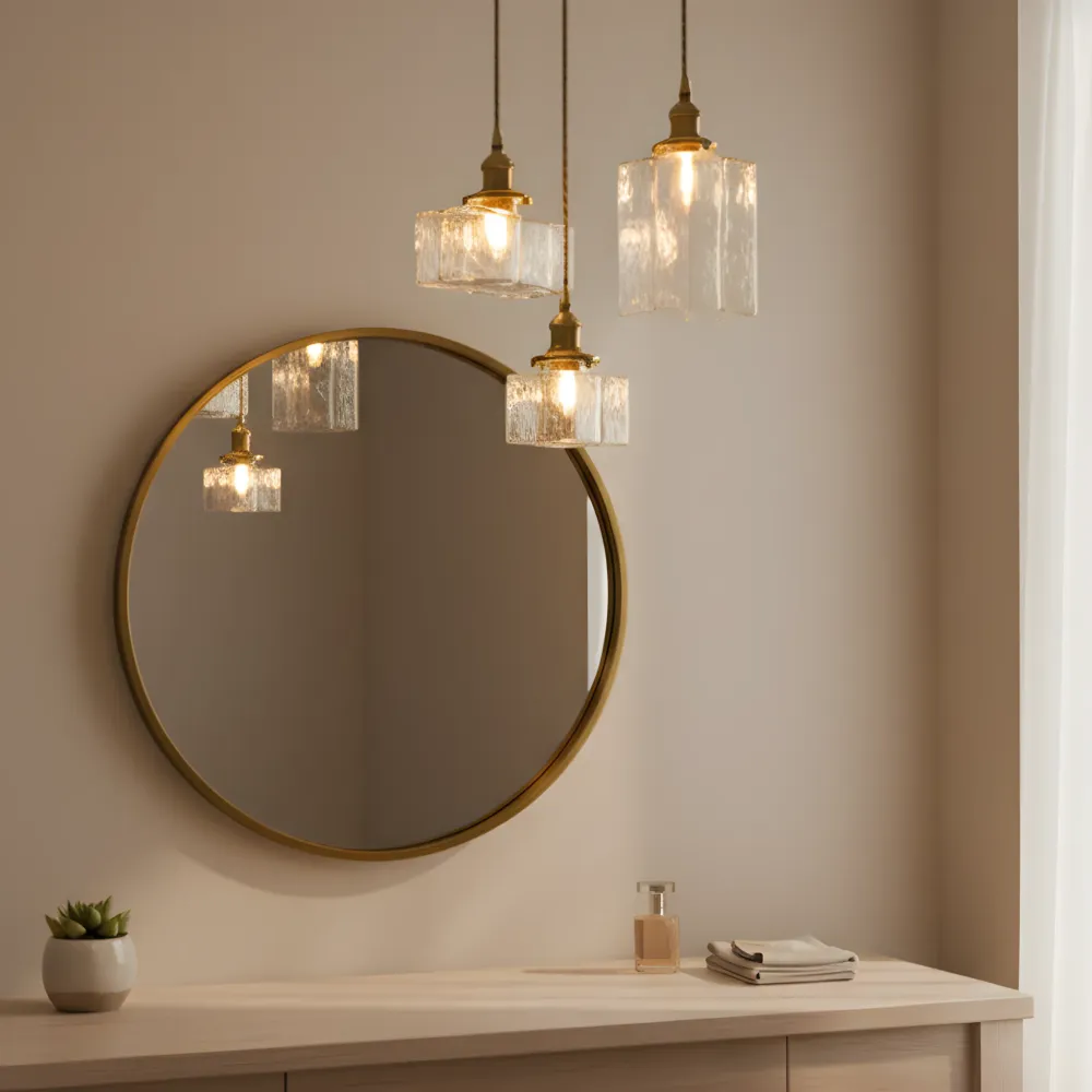 Kova Japandi Minimalistische Messing Kubus Glazen Hanglamp At Ease Home Life