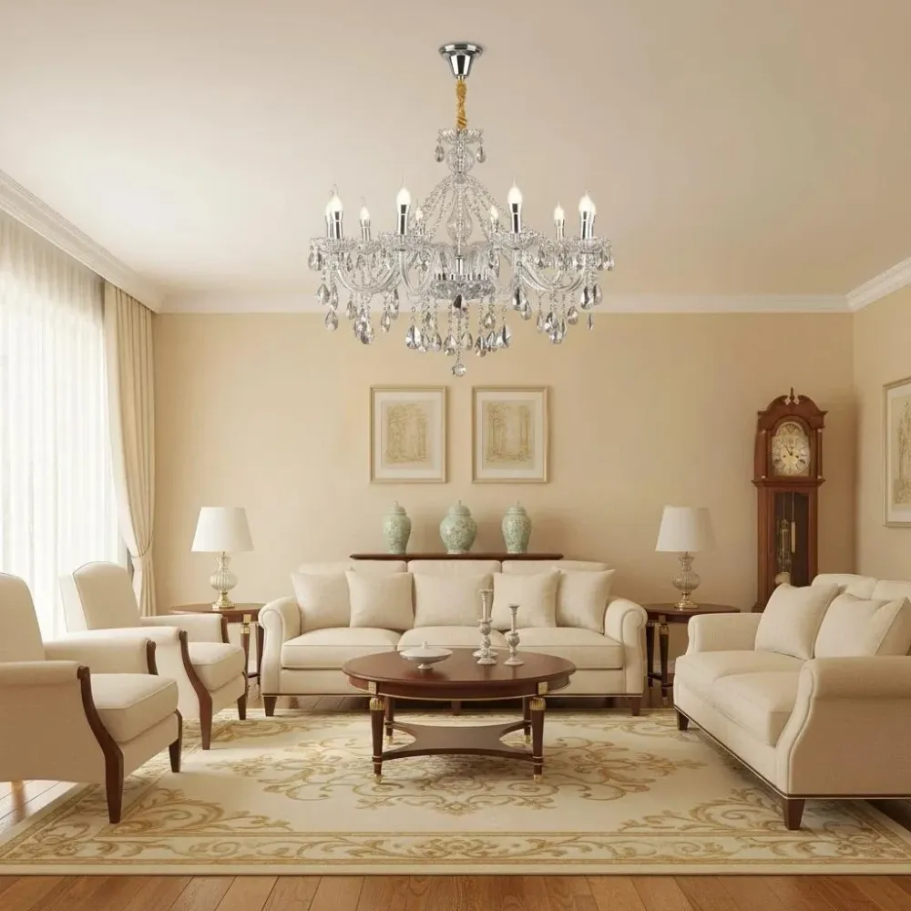 Layla Moderne Elegante Kristallen Kroonluchter At Ease Home Life