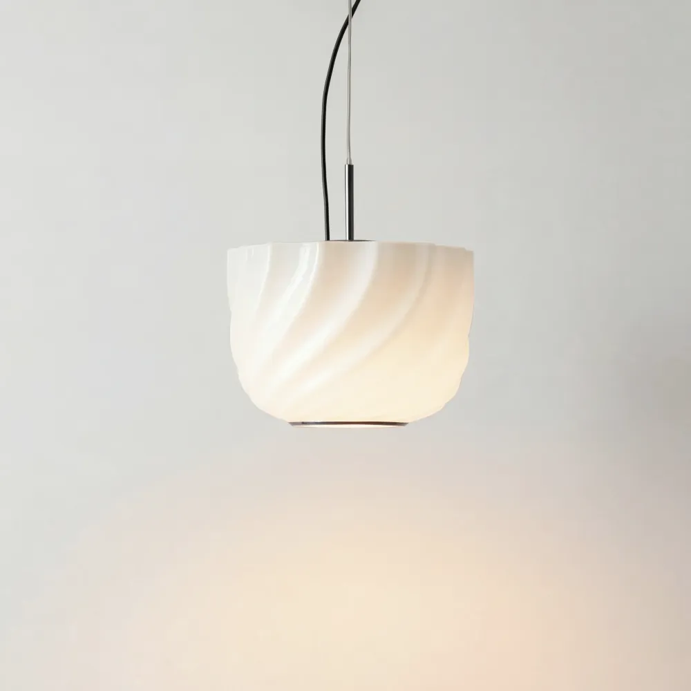 Neva minimalistische geribbelde glazen hanglamp At Ease Home Life