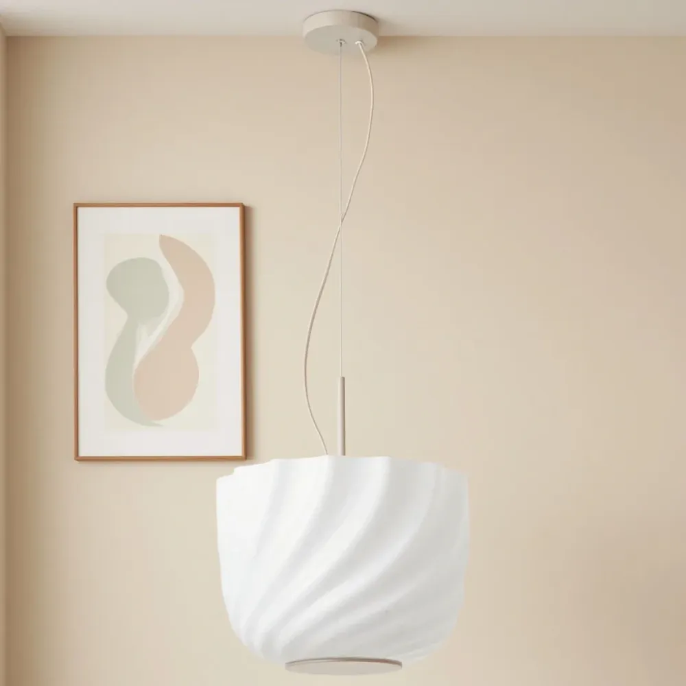 Neva minimalistische geribbelde glazen hanglamp At Ease Home Life