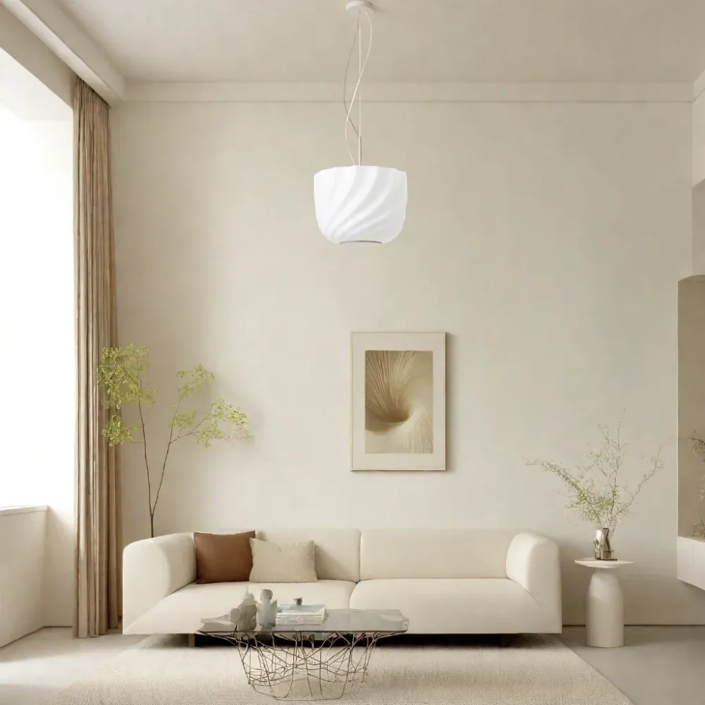 Neva minimalistische geribbelde glazen hanglamp At Ease Home Life