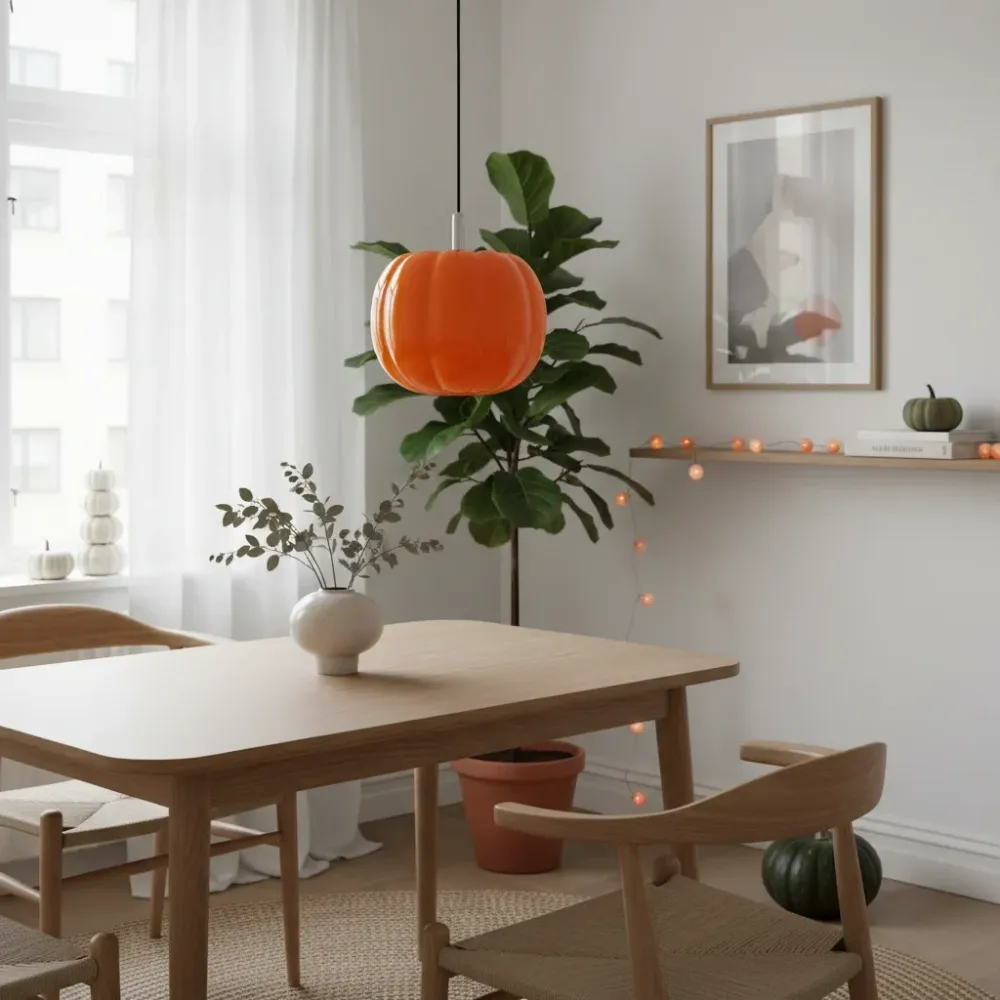 Phia minimalistische pompoen glazen hanglamp At Ease Home Life