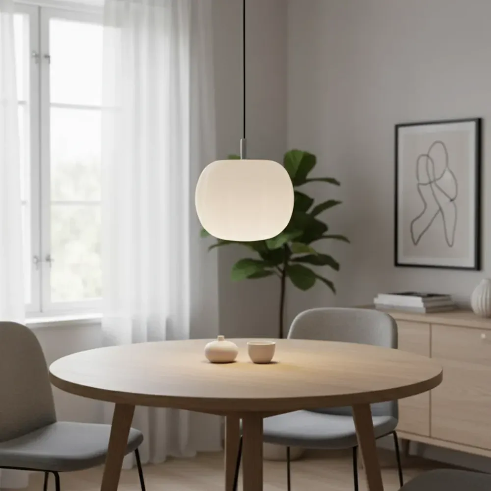 Phia minimalistische pompoen glazen hanglamp At Ease Home Life