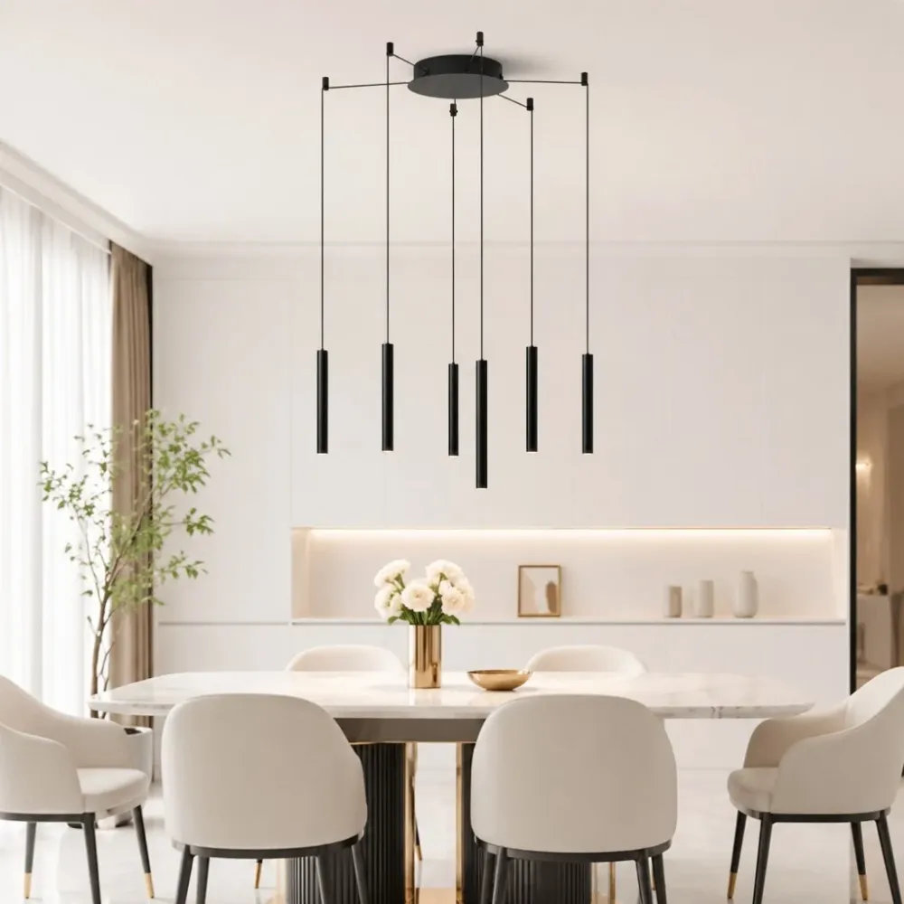 Rhydian Moderne Verstelbare LED Plafondlamp Zwart At Ease Home Life