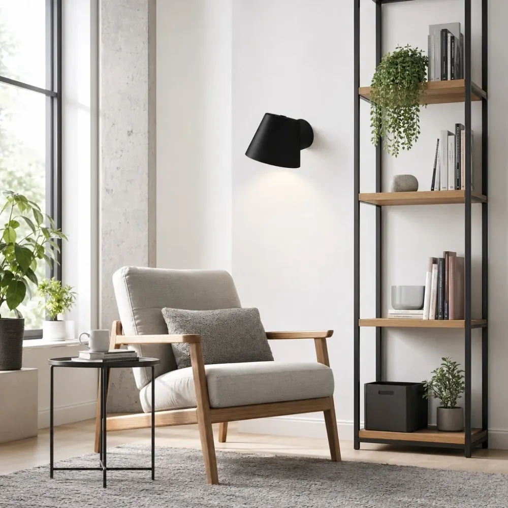 Solven Moderne Draaibare Aluminium Wandlamp Zwart At Ease Home Life