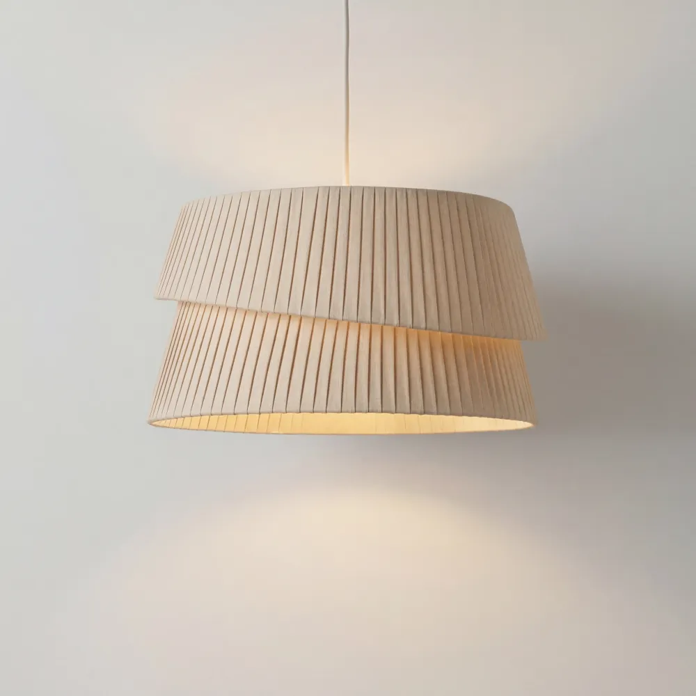 Sou minimalistische linnen asymmetrische hanglamp At Ease Home Life