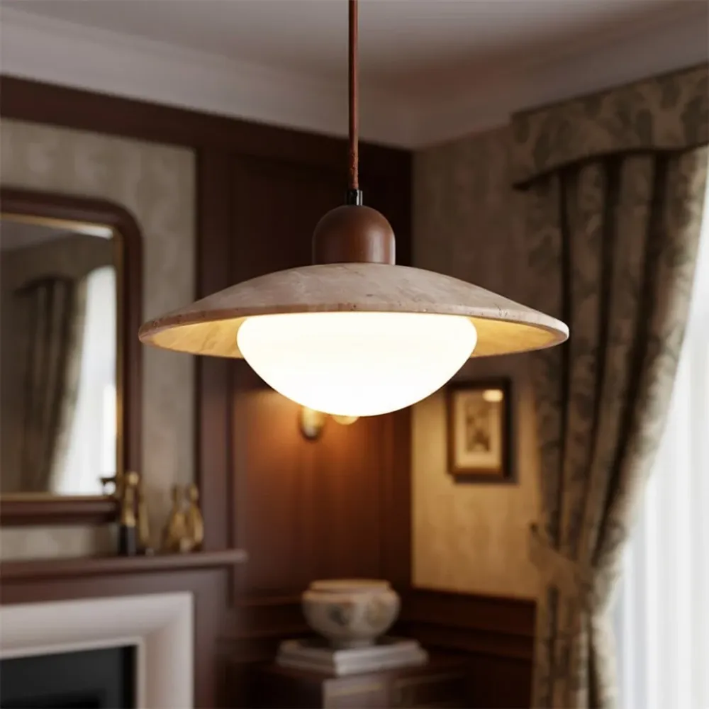 Svana Vintage Wabi-Sabi Travertijn Hanglamp At Ease Home Life