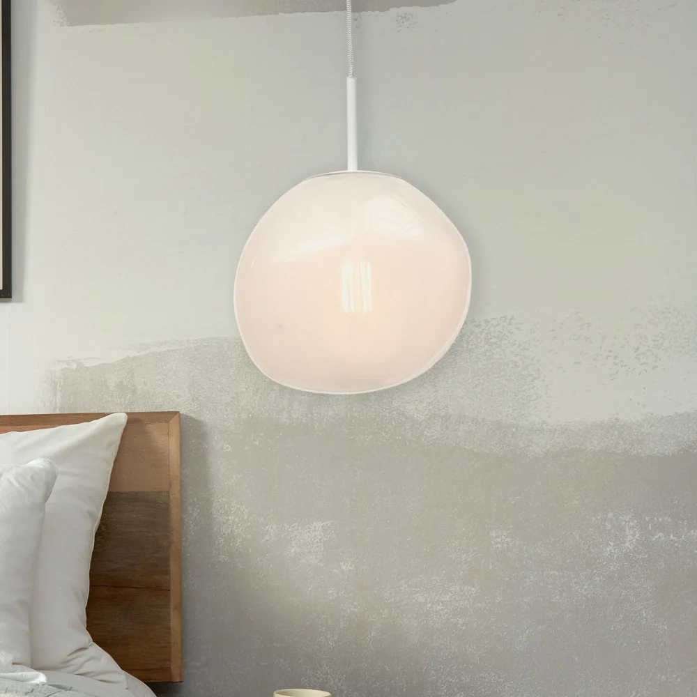 Thalendra Moderne Witte Melkglas Hanglamp At Ease Home Life