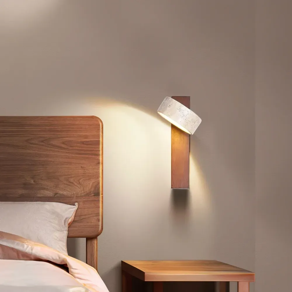 Thales Travertine draaibare wandlamp At Ease Home Life
