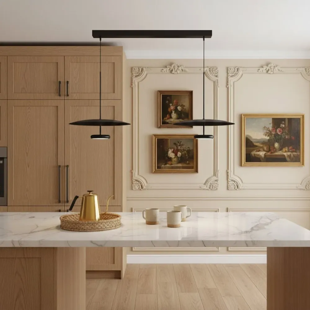 Xavian Moderne Lineaire LED Hanglamp Walnoot At Ease Home Life