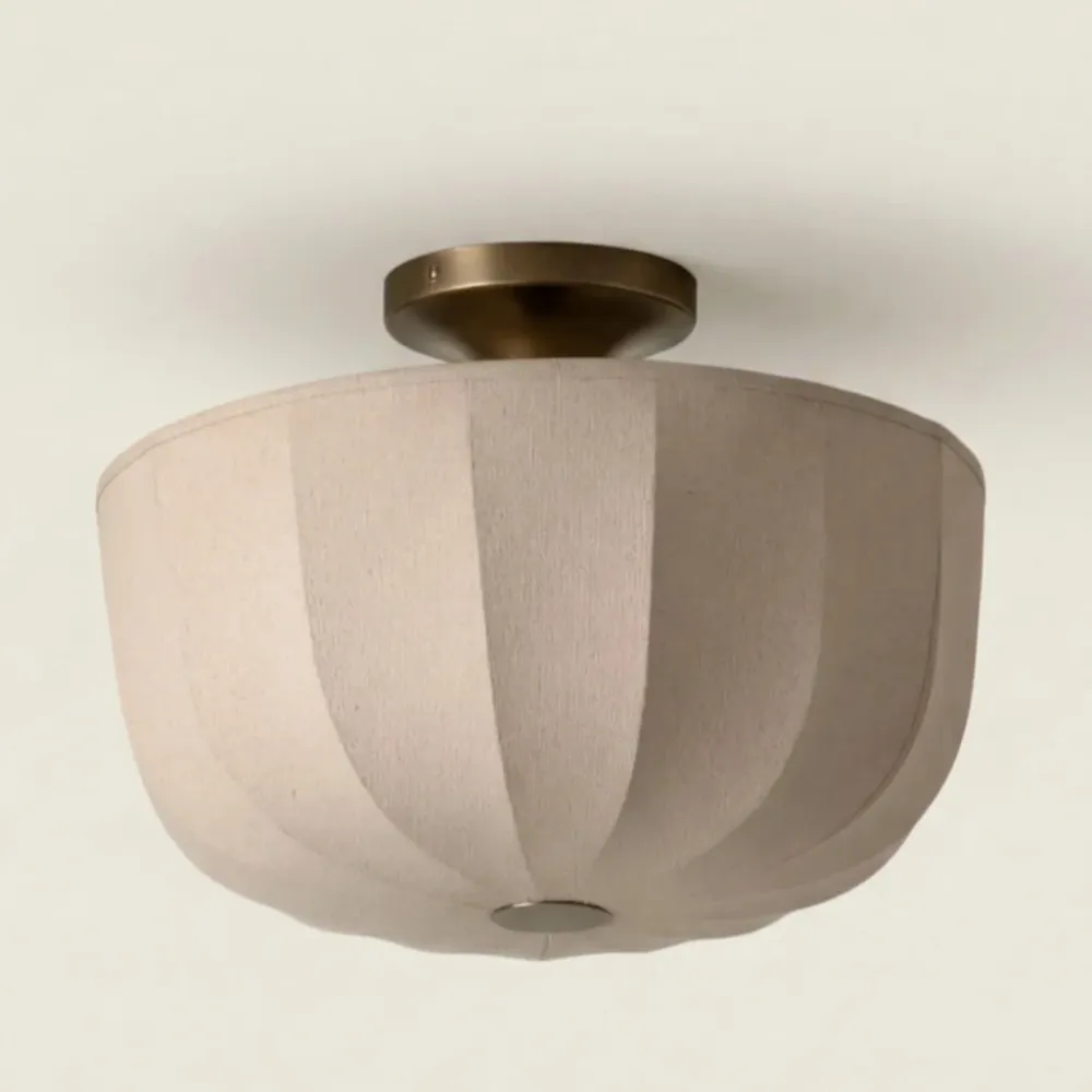 Yvaine Minimalistische Linnen Opbouwplafondlamp At Ease Home Life