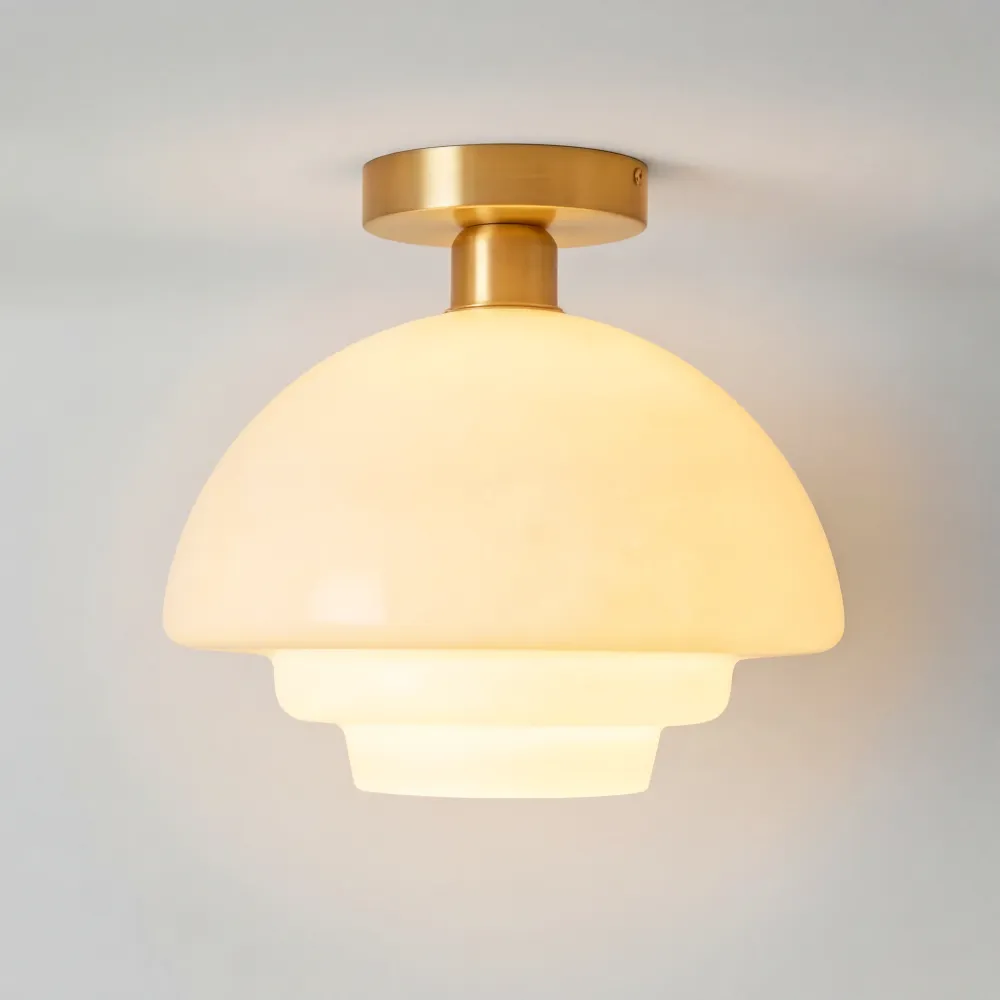 Zofia Retro Minimalistische Melkglas Plafondlamp At Ease Home Life
