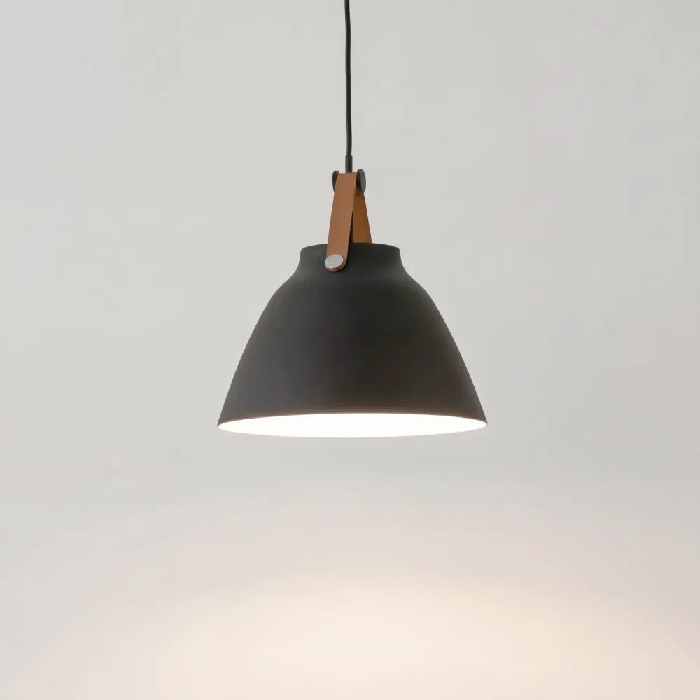 Zorya Leren Band Deco Verstelbare Metalen Hanglamp At Ease Home Life