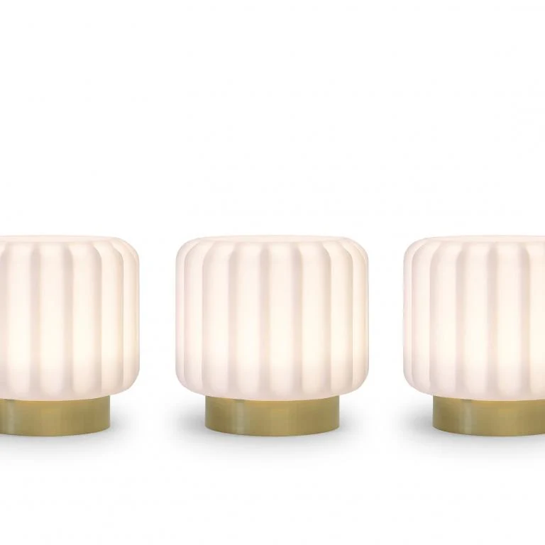 Atelier Pierre Dentelles 9 set van 3 draadloze lampen gold