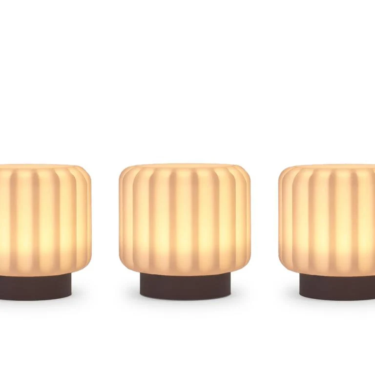 Atelier Pierre Dentelles 9 set van 3 draadloze lampen earth