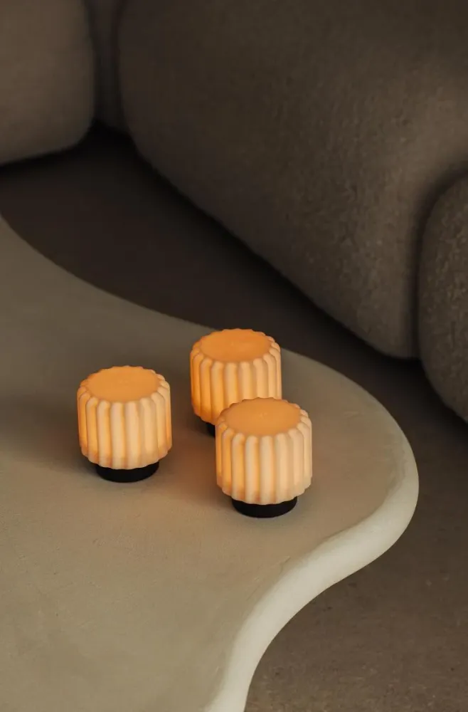 Atelier Pierre Dentelles 9 set van 3 draadloze lampen earth