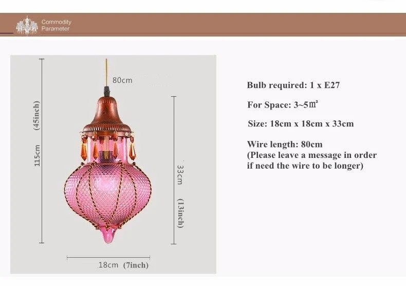 Bohemian Mediterrane Kleurrijke Glazen Plafond Drop Light Hanglamp Verlichting Armatuur Voor Cafe Bar Restaurant Cafe Deco...
