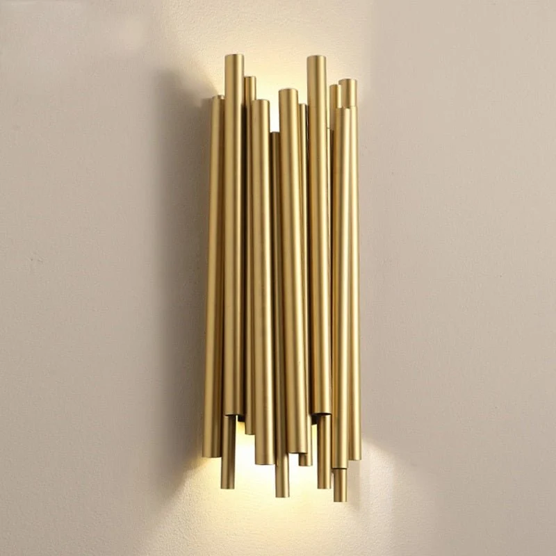 Creatief Ontwerp Moderne Gouden Buis LED Wandlampen Lamp Slaapkamer Nachtkastje Lichtarmaturen ATY Home Decor