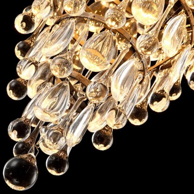 Empire-stijl Retro Vintage Cooper Crystal Drops E14 LED-kroonluchters ATY Home Decor