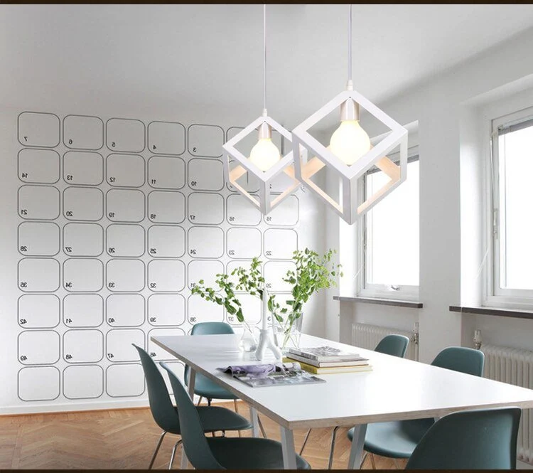 Hanglampen Lamp, Modern Kleurrijk Frame LED Keuken Licht Lampenkap Voor Keuken Eiland Armatuur Restaurant Decoratie ATY Ho...