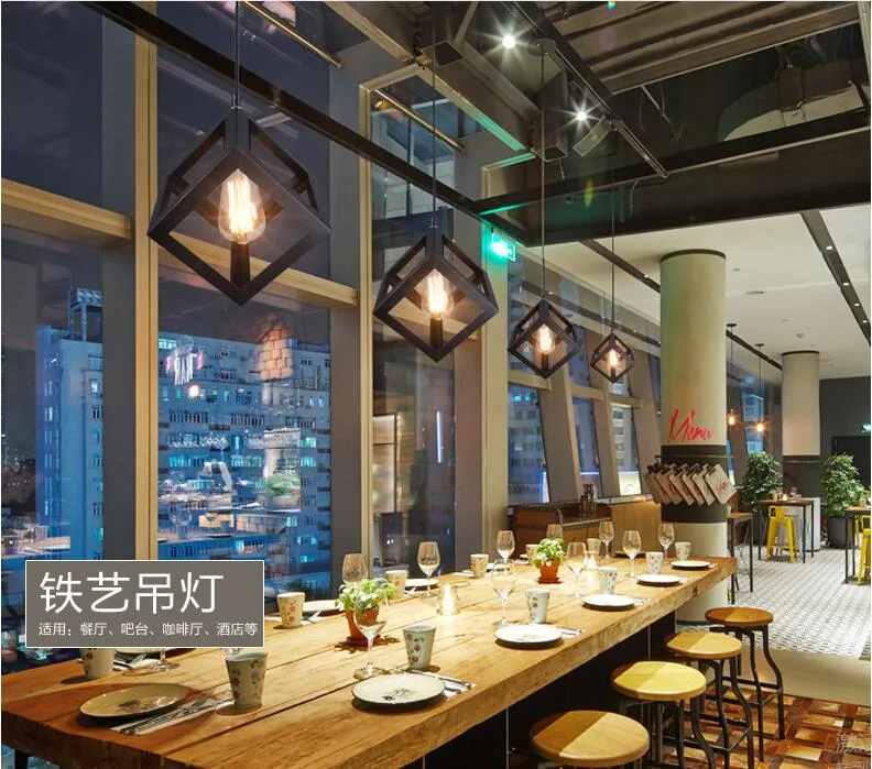 Hanglampen Lamp, Modern Kleurrijk Frame LED Keuken Licht Lampenkap Voor Keuken Eiland Armatuur Restaurant Decoratie ATY Ho...