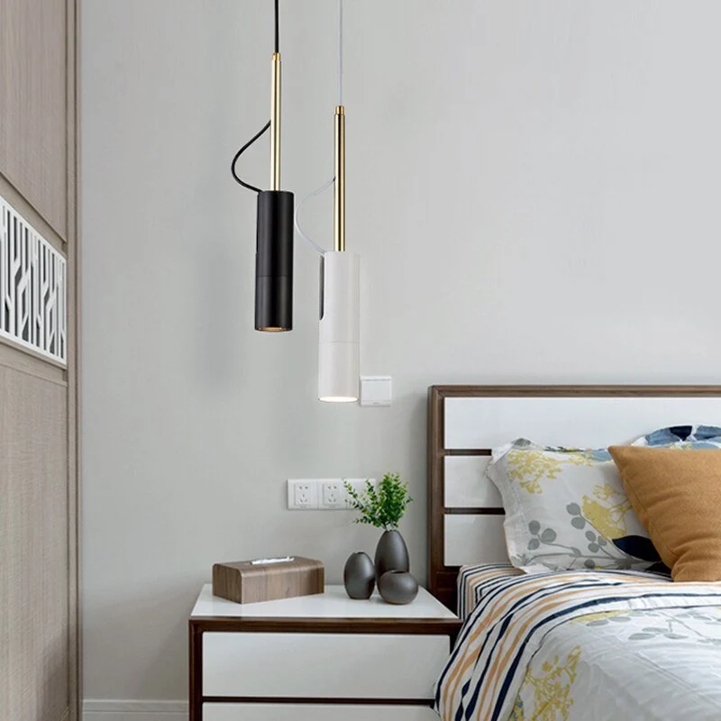LED Roterende Spotlight Moderne Hanglamp Nachtkastje Opknoping Lamp Hanger Spots Moderne Slaapkamer Draaibare Spot Light A...