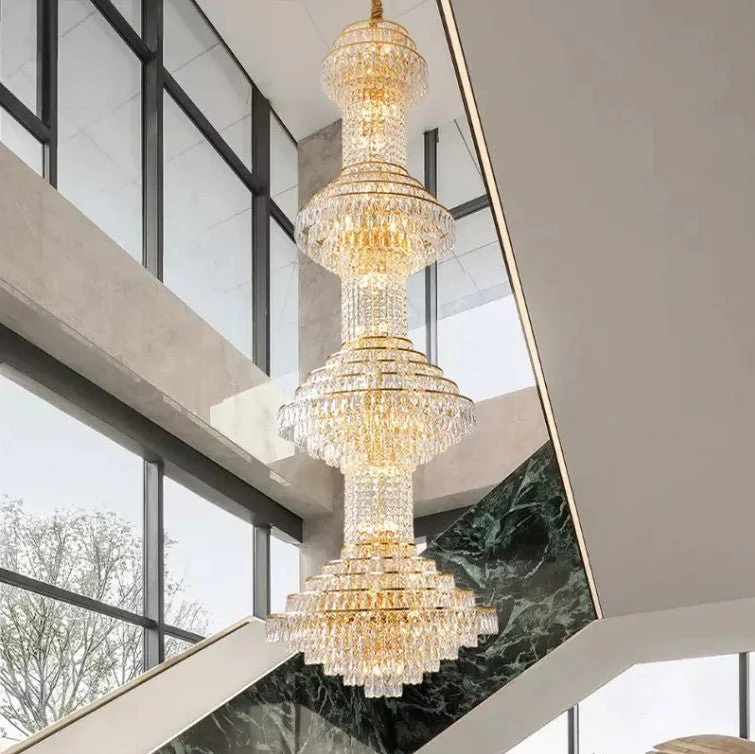 Luxe grote kristallen kroonluchter voor hotel en villa ATY Home Decor