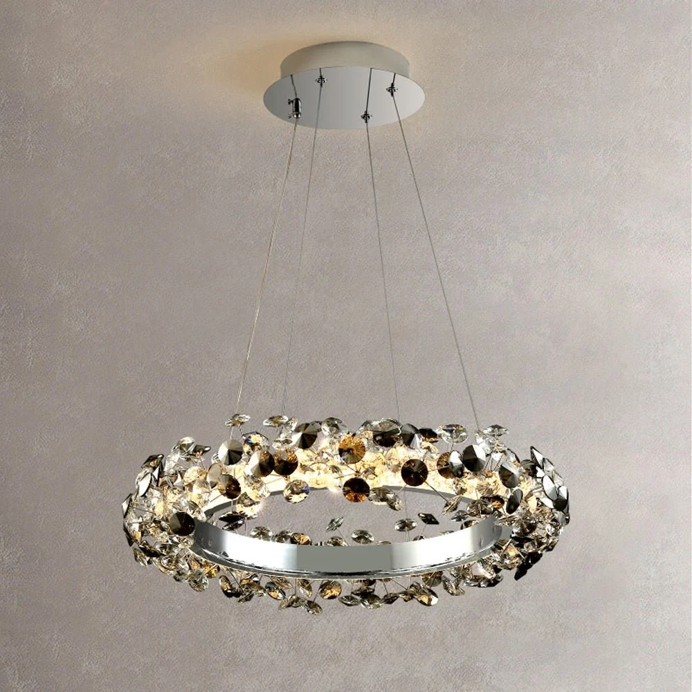 Luxe Kristallen LED Kroonluchter - Modern Hangend Ontwerp - Foyer - Eetkamer - Slaapkamerdecor Diameter ATY Home Decor