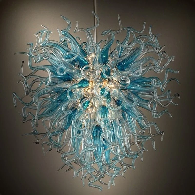 Luxe LED-handgeblazen glazen kroonluchters voor woonkamer ATY Home Decor