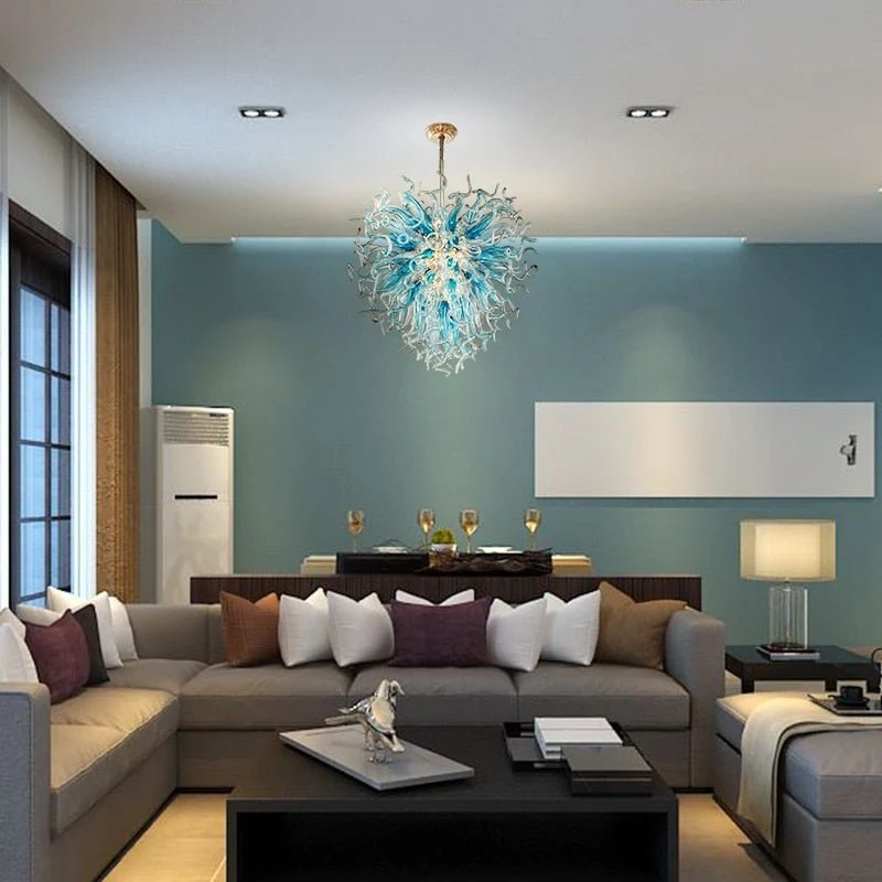 Luxe LED-handgeblazen glazen kroonluchters voor woonkamer ATY Home Decor