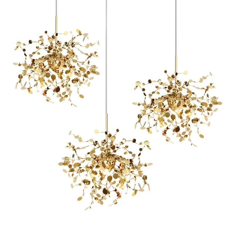 Moderne Gouden Hanglampen Led Opknoping Lamp Voor Eetkamer Keuken Verlichtingsarmaturen Thuis Art Decor Schorsing Ronde Vo...