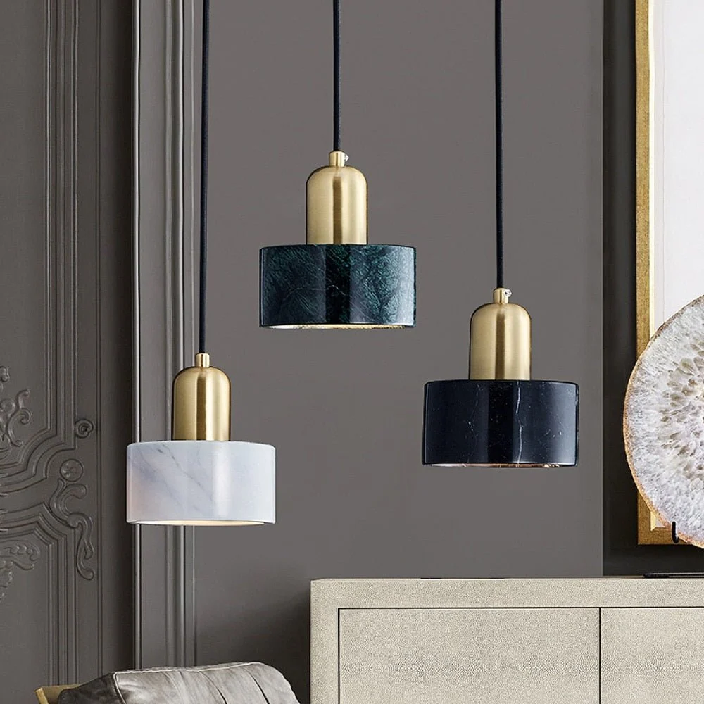 Moderne Marmeren Tegenhangerlamp LED Verlichting Voor Keukeneiland Nachtkastje ATY Home Decor